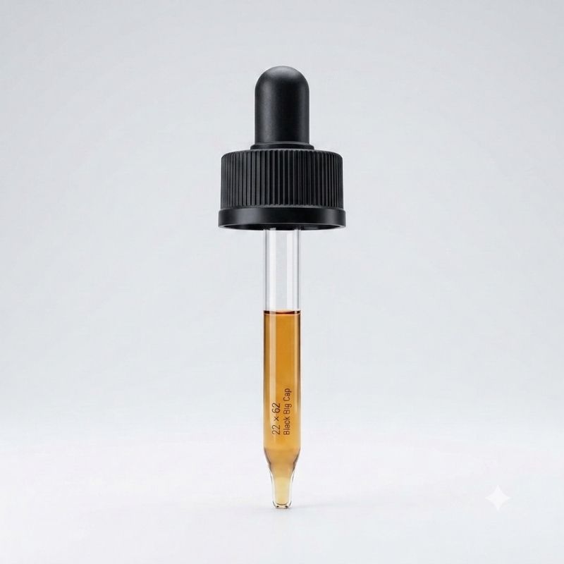 22 x 62 black big cap medical dropper