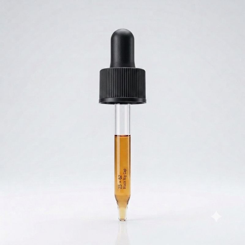 25 x 62 black big cap medical dropper