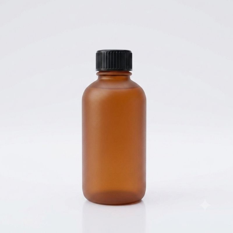 PP Bottle Amber Color Round Shape